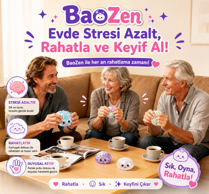 BaoZen™ – Puffy Bao Squishy | Yumuşacık, Stres Atan Kawaii Oyuncak